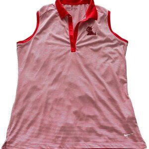 Nike Golf Ole Miss Sleeveless Top Stripes Women's Large Stripes Rebels